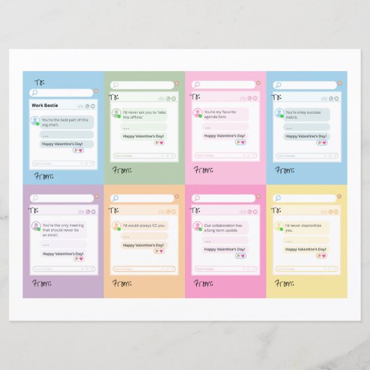 Work Bestie Valentine Day Card, Corporate Pun (Voorkant)