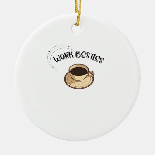 Work Besties Matching Classic Keramisch Ornament (Voorkant)
