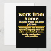 Work From Home Definition Employees Officer Worker Kaart (Voorkant / Achterkant)