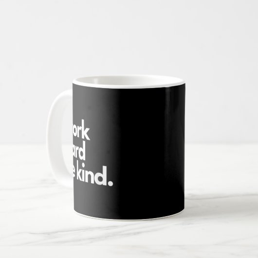 Work Hard Be Kind Insrational Motivational Workout Koffiemok (Voorkant links)