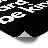 Work Hard Be Kind Insrational Motivational Workout Poster (Hoek)