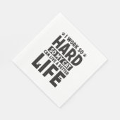 Work Hard Cat Better Life International Cat Day Servet (Hoek)