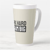 Work Hard Dream Big Motivational Inspirational Latte Mok (Rechterhoek)