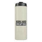 Work Hard Dream Big Motivational Inspirational Thermosbeker (Voorkant)