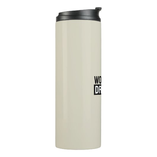 Work Hard Dream Big Motivational Inspirational Thermosbeker (Gedraaid links)