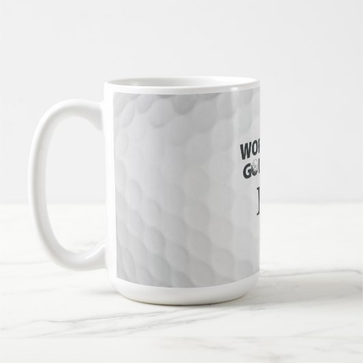 Work Hard Golf Hard Monogram Initial Retro Style Koffiemok (Links)