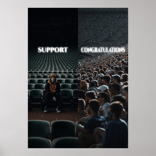 Work Hard Hustle Motivatie Poster (Voorkant)