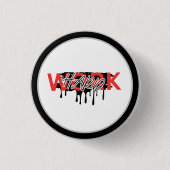 Work Hard Motivational Ronde Button 3,2 Cm (Voorkant)