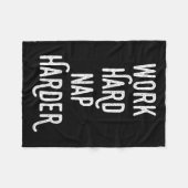 Work Hard Nap Harder _ Funny Motivational Quote Sh Fleece Deken (Voorkant (Horizontaal))