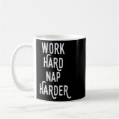 Work Hard Nap Harder _ Funny Motivational Quote Sh Koffiemok (Links)