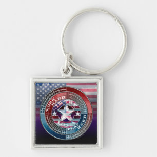 Work Hard Play Hard In The USA Keychain