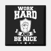 Work Hard Quotes Insration Motivational Saying  Magneet (Voorkant)