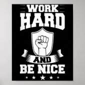 Work Hard Quotes Insration Motivational Saying  Poster (Voorkant)