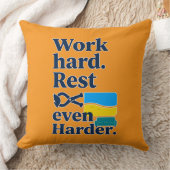 Work Hard Rest Even Harder Beach Lifestyle Design Kussen (Deken)