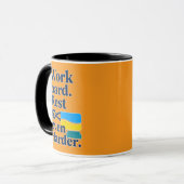 Work Hard Rest Even Harder Beach Lifestyle Design Mok (Voorkant links)