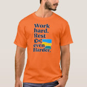 Work Hard Rest Even Harder Beach Lifestyle Design T-shirt (Voorkant)