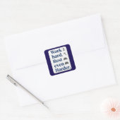 Work Hard Rest Even Harder Bold Typography Shirt Vierkante Sticker (Envelop)