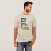 Work Hard Rest Even Harder Minimal Quote Design T-shirt (Voorkant volledig)