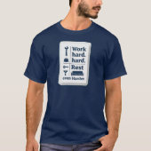 Work Hard Rest Even Harder Minimal Worker Design T-shirt (Voorkant)