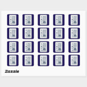Work Hard Rest Even Harder Minimal Worker Design Vierkante Sticker (Vel)