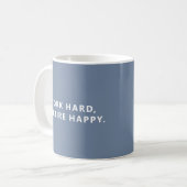 Work Hard, Retire Happy Periwinkle Retirement Mug Koffiemok (Voorkant links)