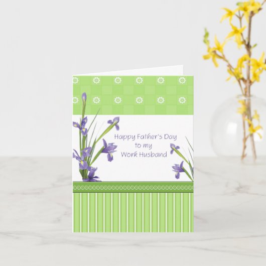 Work Husband Vaderdag Kaart (Gele Bloem)
