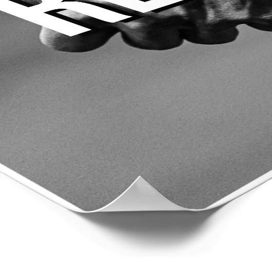 Work in Silence Rest in Peace Gym Motivation Quote Poster (Hoek)