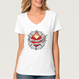 WORK LOVE BALANCE compass design T-shirt