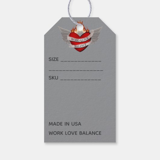 Work Love Balance Compass Price Cadeaulabel (Achterkant)