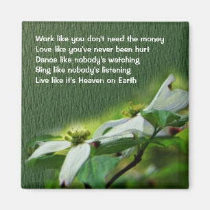 Work Love Dance Dogwood Inspirerend Magnet