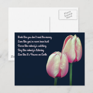 Work Love Dance Sing Live Inspirerend Briefkaart