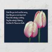 Work Love Dance Sing Live Inspirerend Briefkaart (Voorkant)