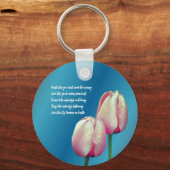 Work Love Dance Sing Tulips Inspirerend Sleutelhanger (Achterkant)