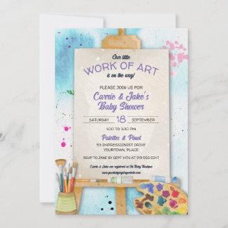 Work of Art Baby Shower Invitation Kaart