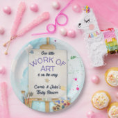 Work of Art Baby Shower Papieren Bordje (Feest)
