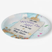 Work of Art Baby Shower Papieren Bordje (Gekanteld)