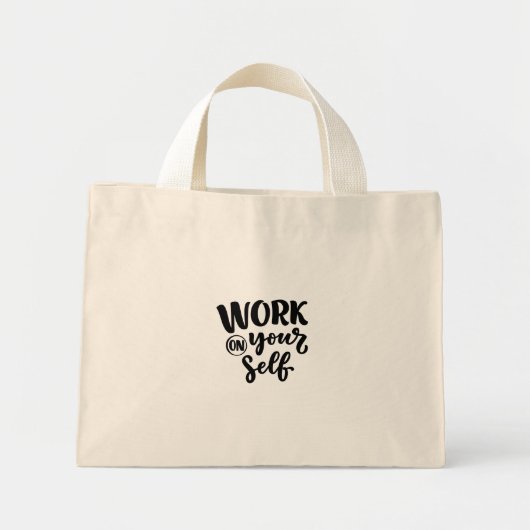 work on yourself mini tote bag (Voorkant)