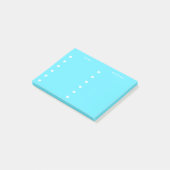Work | Persoonlijk blauw met witte harten Checklis Post-it® Notes (Schuin)