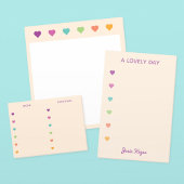 Work | Persoonlijke kleurrijke harten checklist Post-it® Notes