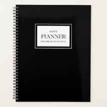 Work Planner Custom Black Weekly Maandelijks Organ