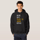 Work Save Travel To Japan Repeat Japanese Trip Tou Hoodie (Voorkant volledig)
