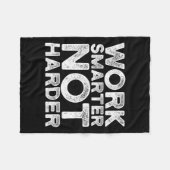 Work Smarter Not Harder Motivational Apparel Fleece Deken (Voorkant (Horizontaal))