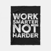 Work Smarter Not Harder Motivational Apparel Fleece Deken (Voorkant)