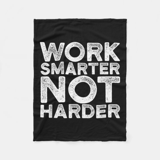 Work Smarter Not Harder Motivational Apparel Fleece Deken (Voorkant)