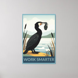 Work smarter poster canvas afdruk