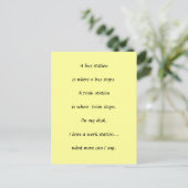 Work Stops Briefkaart (Staand voorkant)