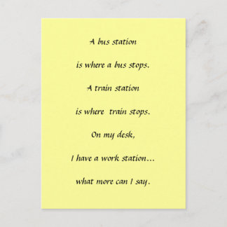 Work Stops Briefkaart
