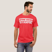 Work Sucks Go Camping retro T-shirt (Voorkant volledig)