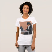 Work Till You Drop – Skeleton Office Humor Hallowe T-shirt (Voorkant volledig)