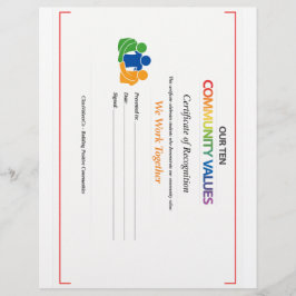 Work Together Value Certificate  Briefhoofd